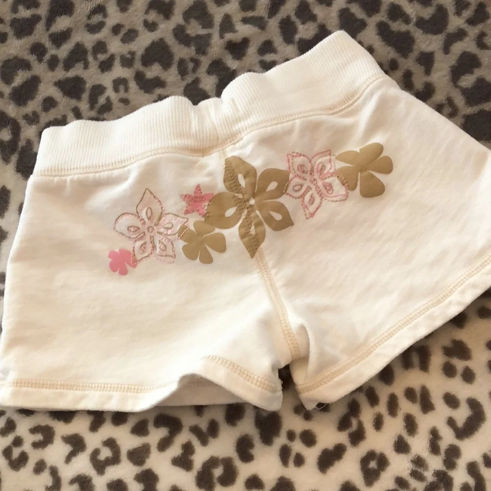 GapKids Off White Pull On Shorts Size Medium 8 Floral